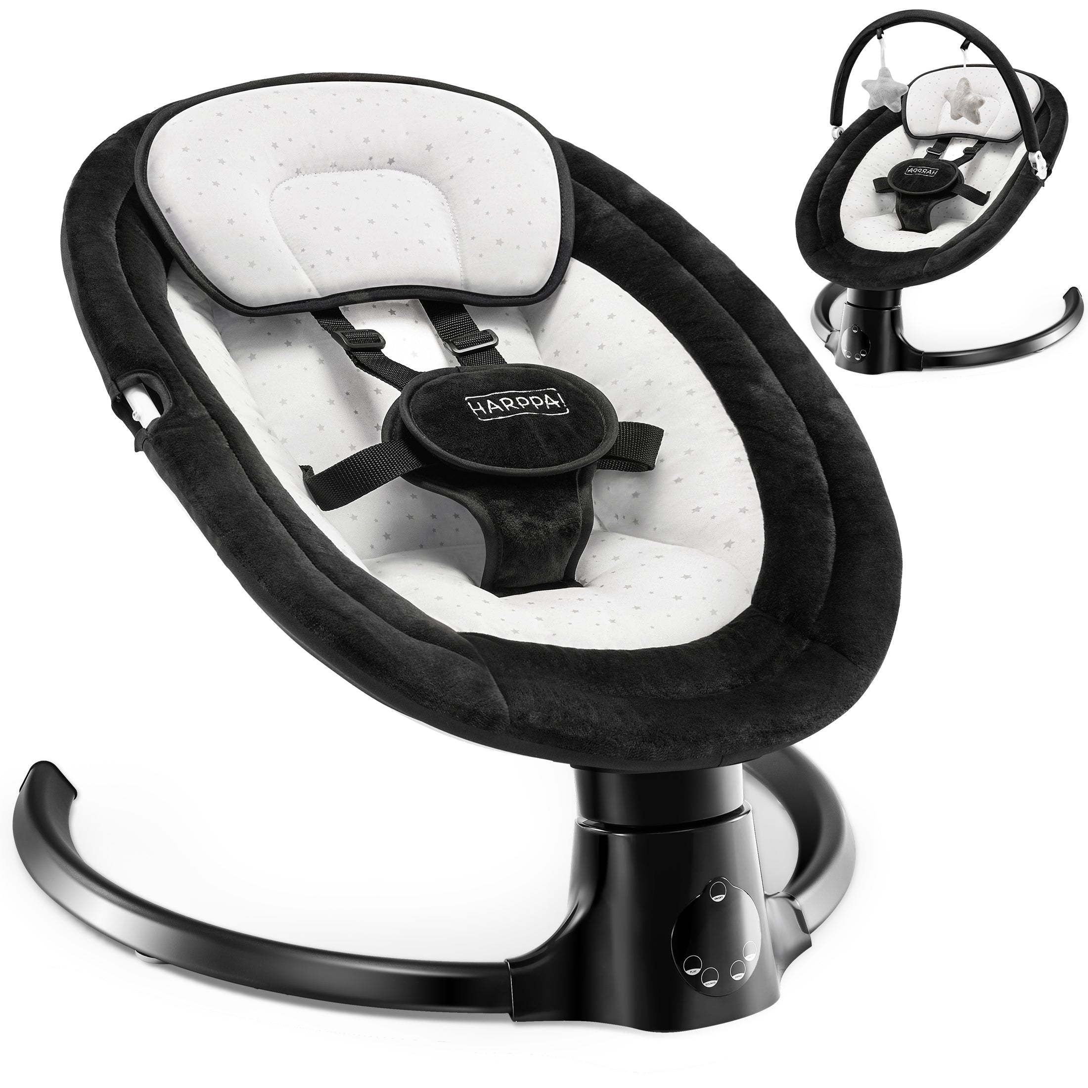 HARPPA Baby Swing for Infants with Remote Control, 5 Sway Speed, 10 Lullabies