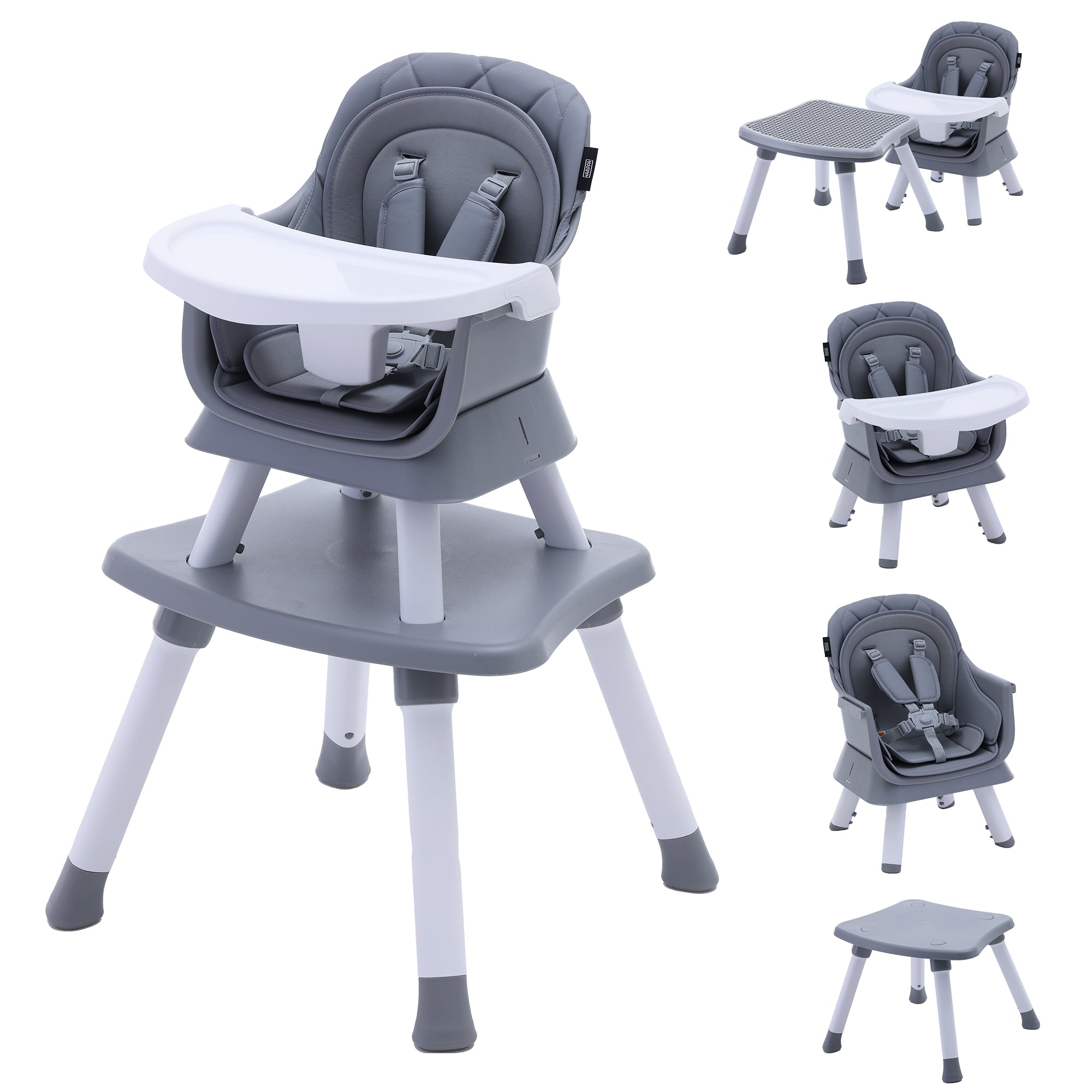 HARPPA 8 in 1 Baby High Chair, Convertible Highchair for Babies and Toddlers