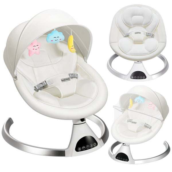 HARPPA Electric Baby Swing, Infant Swing with Remote Control, 5 Sway Speeds