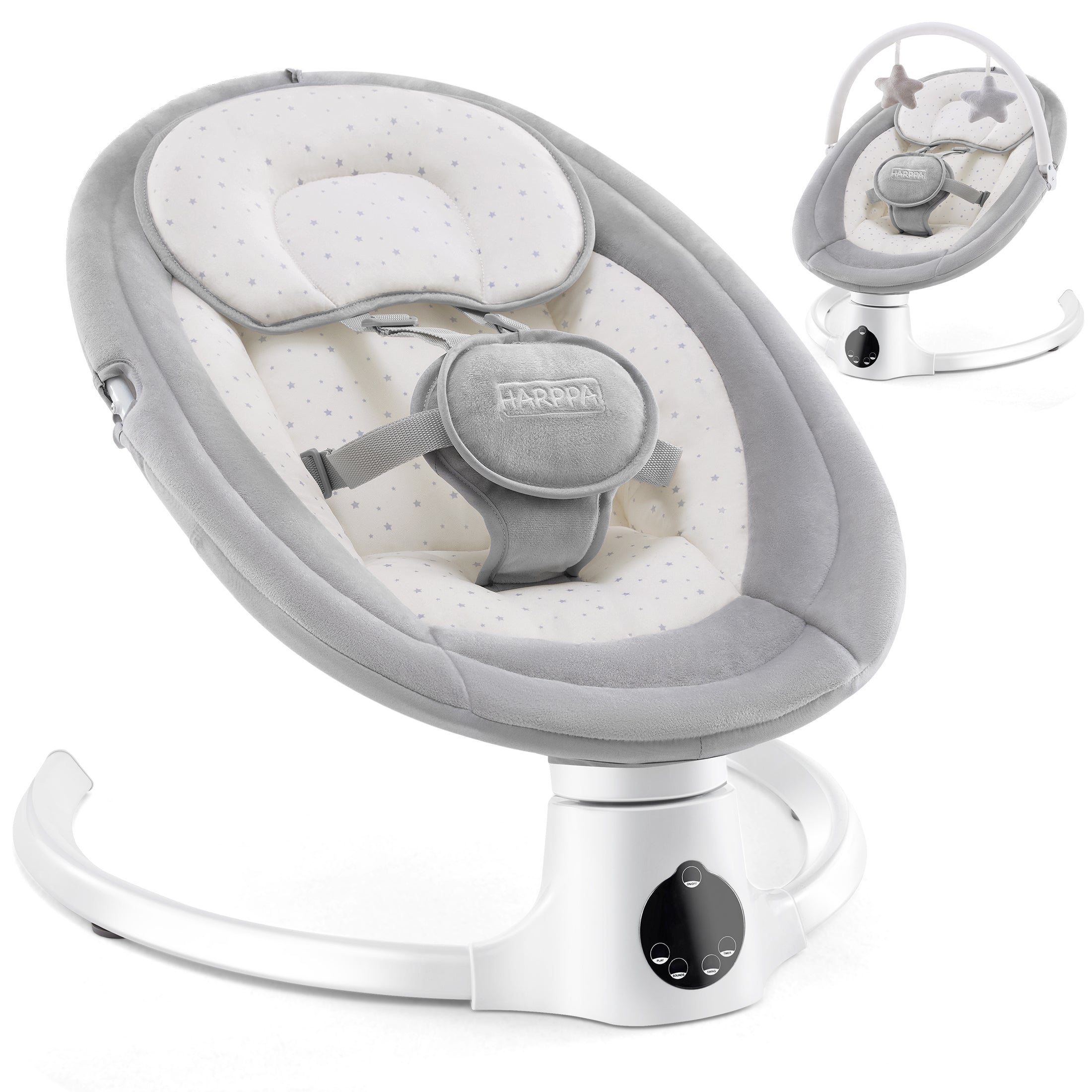 HARPPA Baby Swing for Infants with Remote Control, 5 Sway Speed, 10 Lullabies