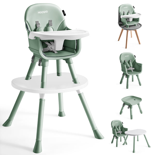 HARPPA 8 in 1 Baby High Chair, Convertible Highchair for Babies and Toddlers