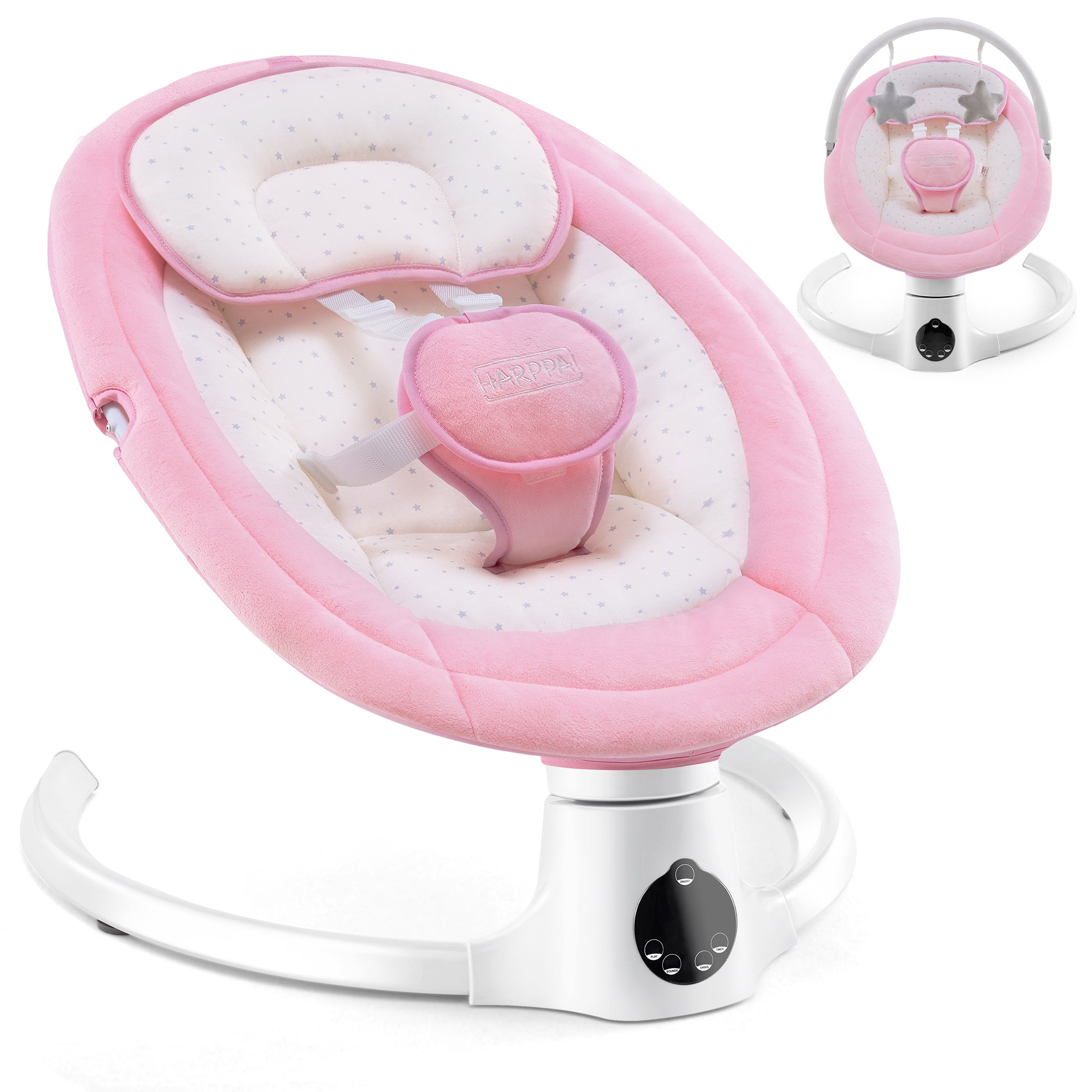HARPPA Baby Swing for Infants with Remote Control, 5 Sway Speed, 10 Lullabies
