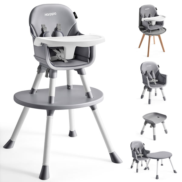 HARPPA 8 in 1 Baby High Chair, Convertible Highchair for Babies and Toddlers
