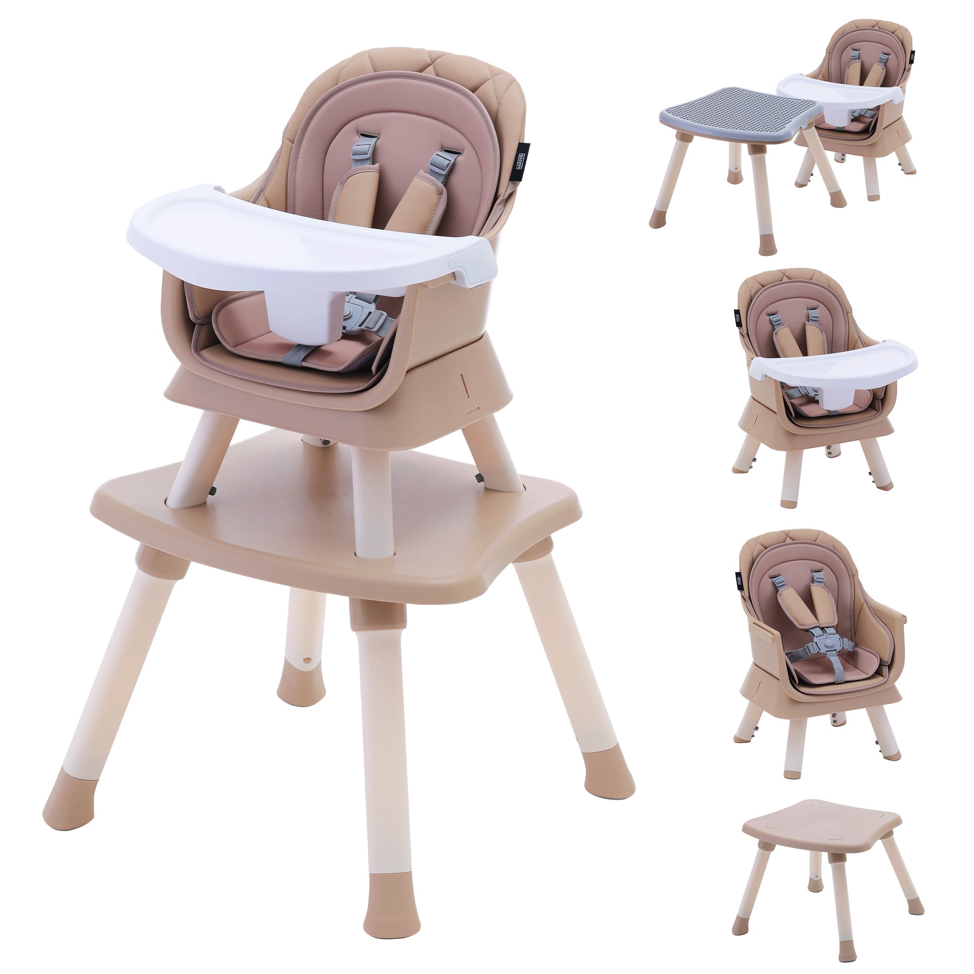 HARPPA 8 in 1 Baby High Chair, Convertible Highchair for Babies and Toddlers