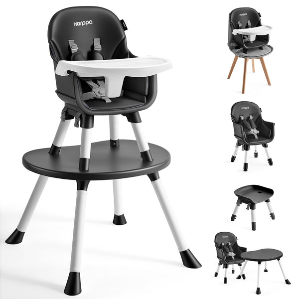 HARPPA 8 in 1 Baby High Chair, Convertible Highchair for Babies and Toddlers