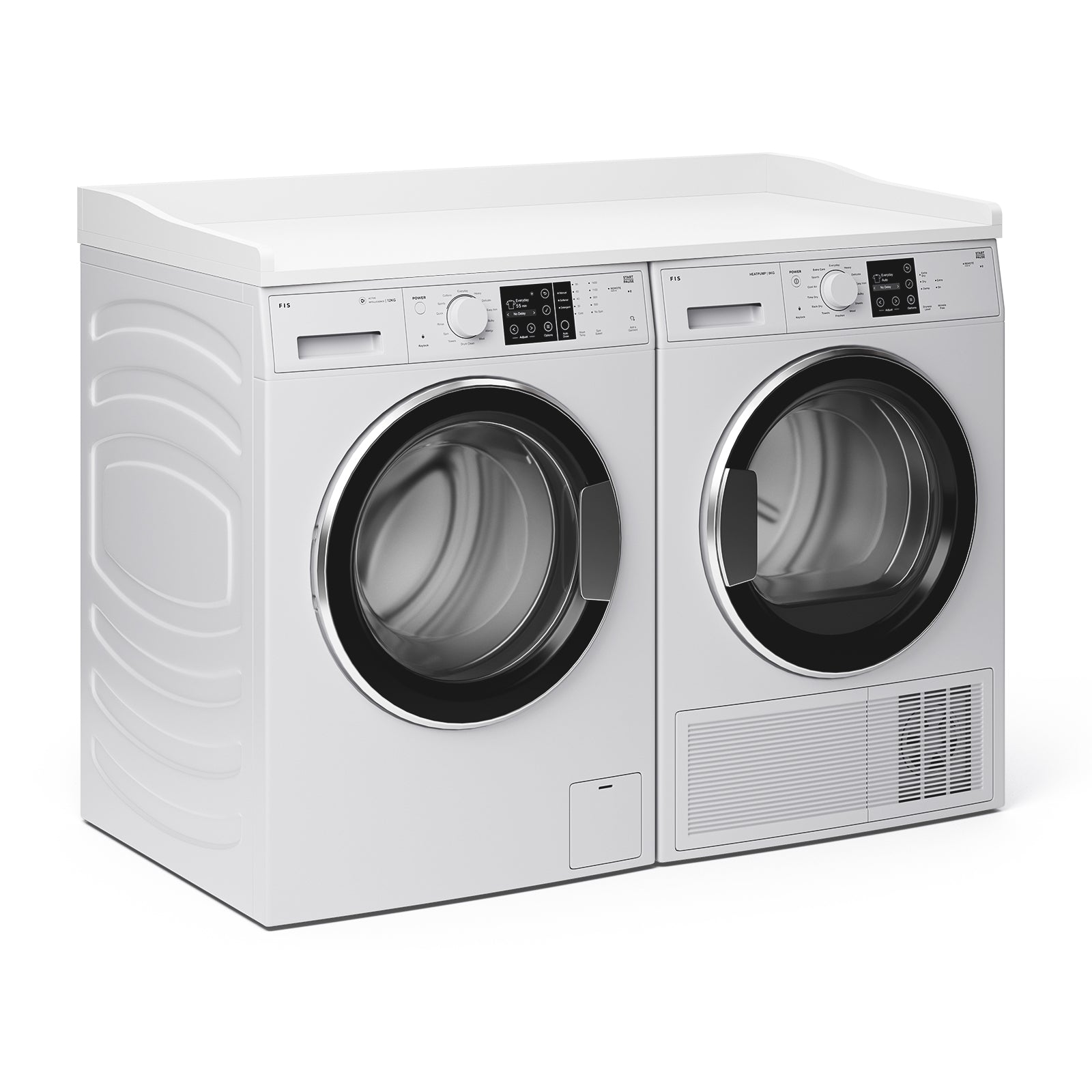 ARKANTOS Washer Dryer Countertop, Laundry Wood Shelf Topper with Edge, 54