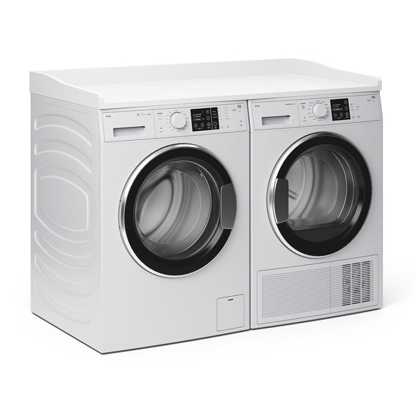 ARKANTOS Washer Dryer Countertop, Laundry Wood Shelf Topper with Edge, 54" W x 27.5" D Cover Guard Organizer for Washer and Dryer Laundry Hamper Counter Storage Organization