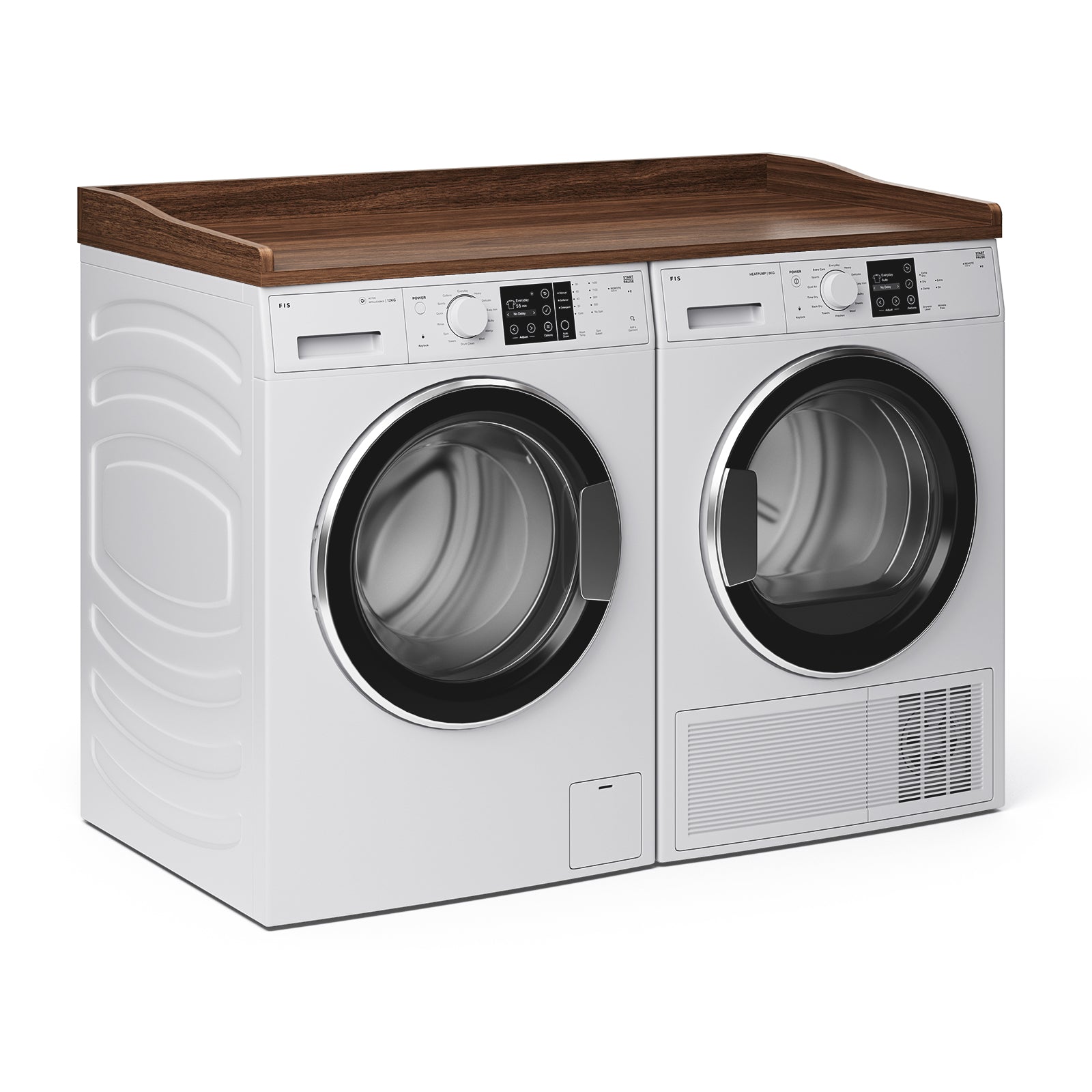 ARKANTOS Washer Dryer Countertop, Laundry Wood Shelf Topper with Edge, 54