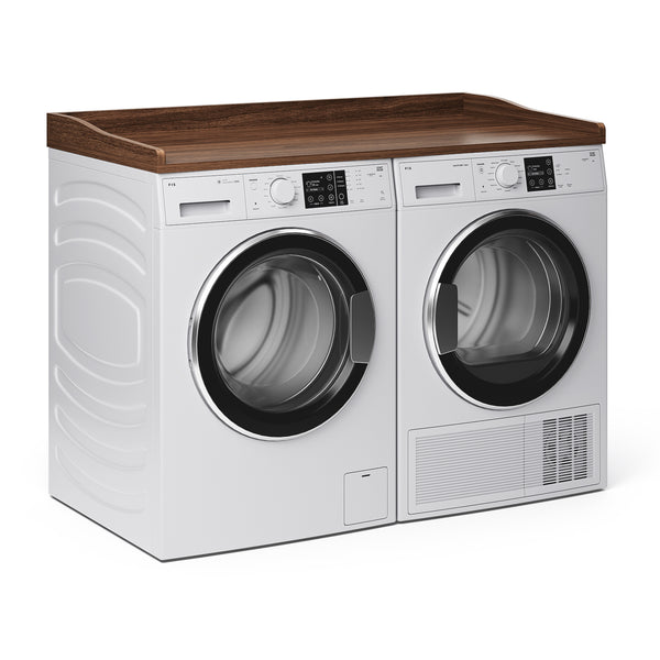 ARKANTOS Washer Dryer Countertop, Laundry Wood Shelf Topper with Edge, 54" W x 27.5" D Cover Guard Organizer for Washer and Dryer Laundry Hamper Counter Storage Organization