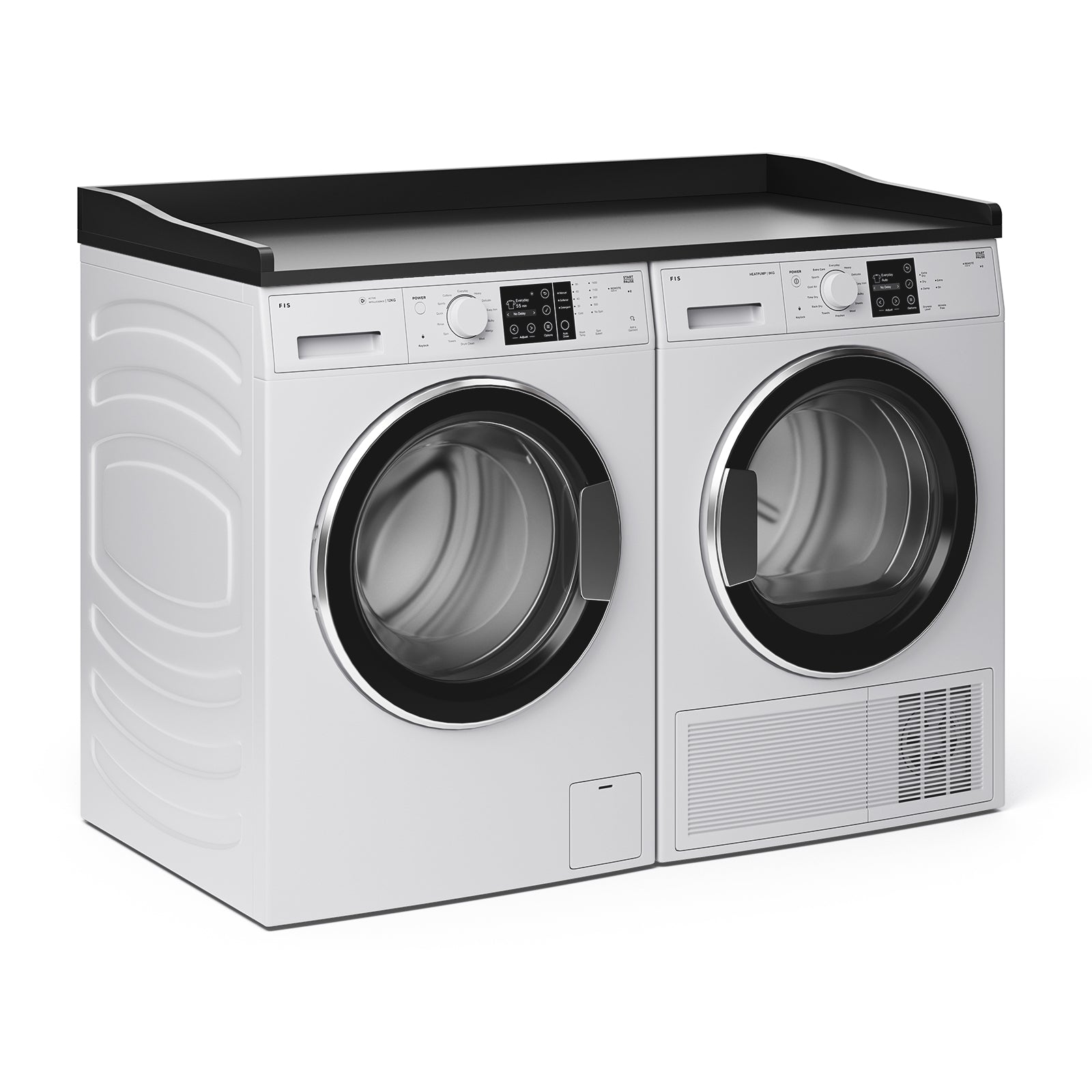ARKANTOS Washer Dryer Countertop, Laundry Wood Shelf Topper with Edge, 54