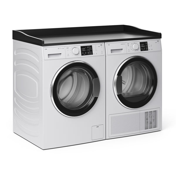 ARKANTOS Washer Dryer Countertop, Laundry Wood Shelf Topper with Edge, 54" W x 27.5" D Cover Guard Organizer for Washer and Dryer Laundry Hamper Counter Storage Organization