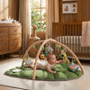 HARPPA Baby Activity Gym & Tummy Time Play Mat for 0-36 Months, with Hanging Toys, Infant Floor Playmat, Green