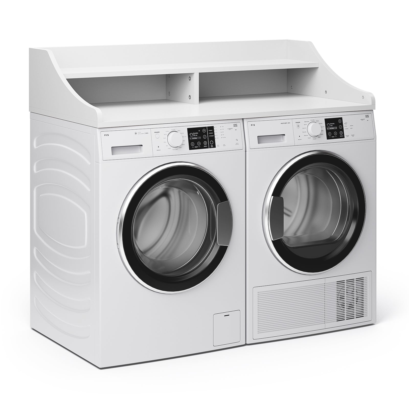 ARKANTOS 2-Tier Washer Dryer Countertop with Storage Shelf, 54