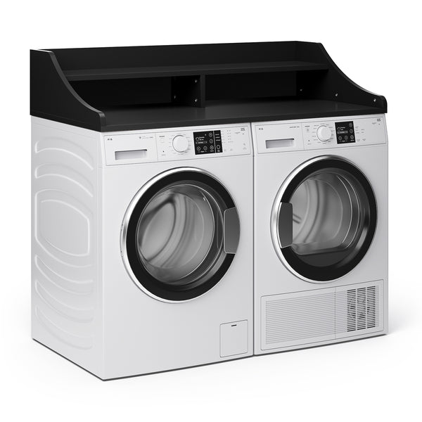 ARKANTOS 2-Tier Washer Dryer Countertop with Storage Shelf, 54" x 27.6" Laundry Topper with Non-Slip Pads & Rounded Edges, Water-Resistant for Laundry Room Organization
