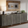 ARKANTOS Sideboard Buffet Cabinet with Fluted Panel Doors and Shelves