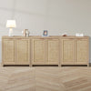 ARKANTOS Rattan Sideboard Buffet Cabinet, Farmhouse Storage Cabinet with Doors