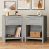 ARKANTOS Nightstand with Drawers Farmhouse Bedside Table for Bedroom
