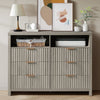 ARKANTOS Fluted  Drawer Dressers for Bedroom