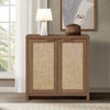 ARKANTOS Rattan Sideboard Buffet Cabinet, Farmhouse Storage Cabinet with Doors
