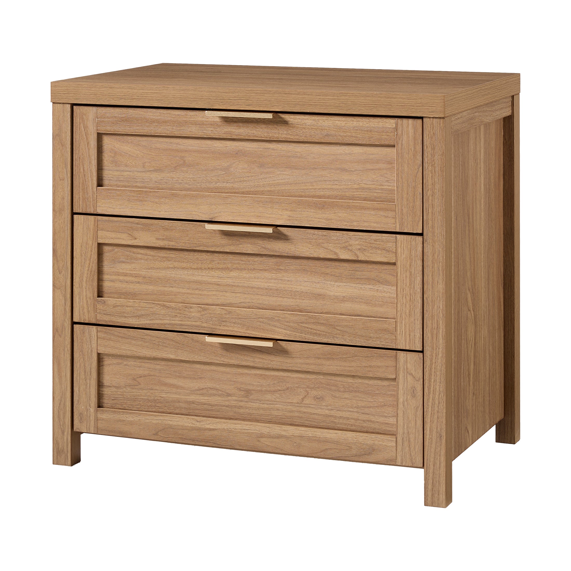ARKANTOS Farmhouse Nightstand with 3 Drawers, Large Bedside Table Night Stand with Wood Handles, Wood Sofa Side End Table for Bedroom, Living Room