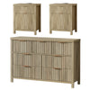 ARKANTOS 3-Piece Bedroom Set, Drawer Dresser Dresser & (2) 2-Drawer Nightstand