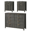 ARKANTOS 3-Piece Bedroom Set, Drawer Dresser Dresser & (2) 2-Drawer Nightstand