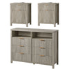 ARKANTOS 3-Piece Bedroom Set, Drawer Dresser Dresser & (2) 2-Drawer Nightstand