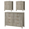 ARKANTOS 3-Piece Bedroom Set, Drawer Dresser Dresser & (2) 2-Drawer Nightstand