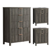 ARKANTOS 3-Piece Bedroom Set, Drawer Dresser Dresser & (2) 2-Drawer Nightstand