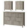 ARKANTOS 3-Piece Bedroom Set, Drawer Dresser Dresser & (2) 2-Drawer Nightstand