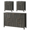 ARKANTOS 3-Piece Bedroom Set, Drawer Dresser Dresser & (2) 2-Drawer Nightstand