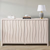 ARKANTOS  Cabinets Press Style Door  Cabinet with Wave Design and Adjustable Shelf Storage Cabinets With Doors and Shelves