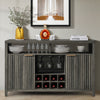 ARKANTOS Farmhouse Bar Cabinets for Liquor and Glasses, 51" Sideboards and Buffets with Wave Pattern Doors and Adjustable Shelves
