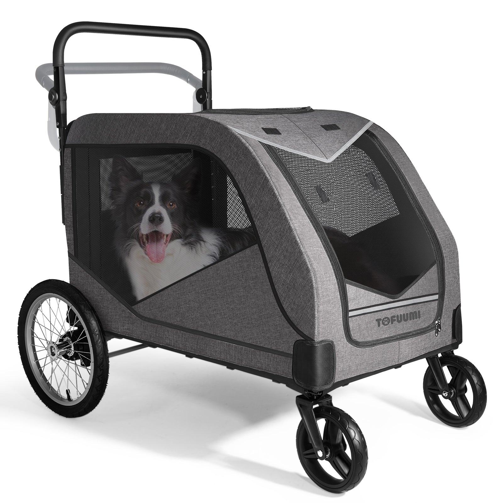4 wheel large dog stroller