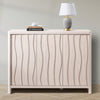ARKANTOS  Cabinets Press Style Door  Cabinet with Wave Design and Adjustable Shelf Storage Cabinets With Doors and Shelves