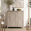 ARKANTOS Fluted Sideboard Buffet Cabinet with Storage & Adjustable Shelves, Farmhouse Coffee Bar Cabinets for Kitchen, Living Room, Entryway, Light Oak