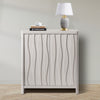 ARKANTOS  Cabinets Press Style Door  Cabinet with Wave Design and Adjustable Shelf Storage Cabinets With Doors and Shelves