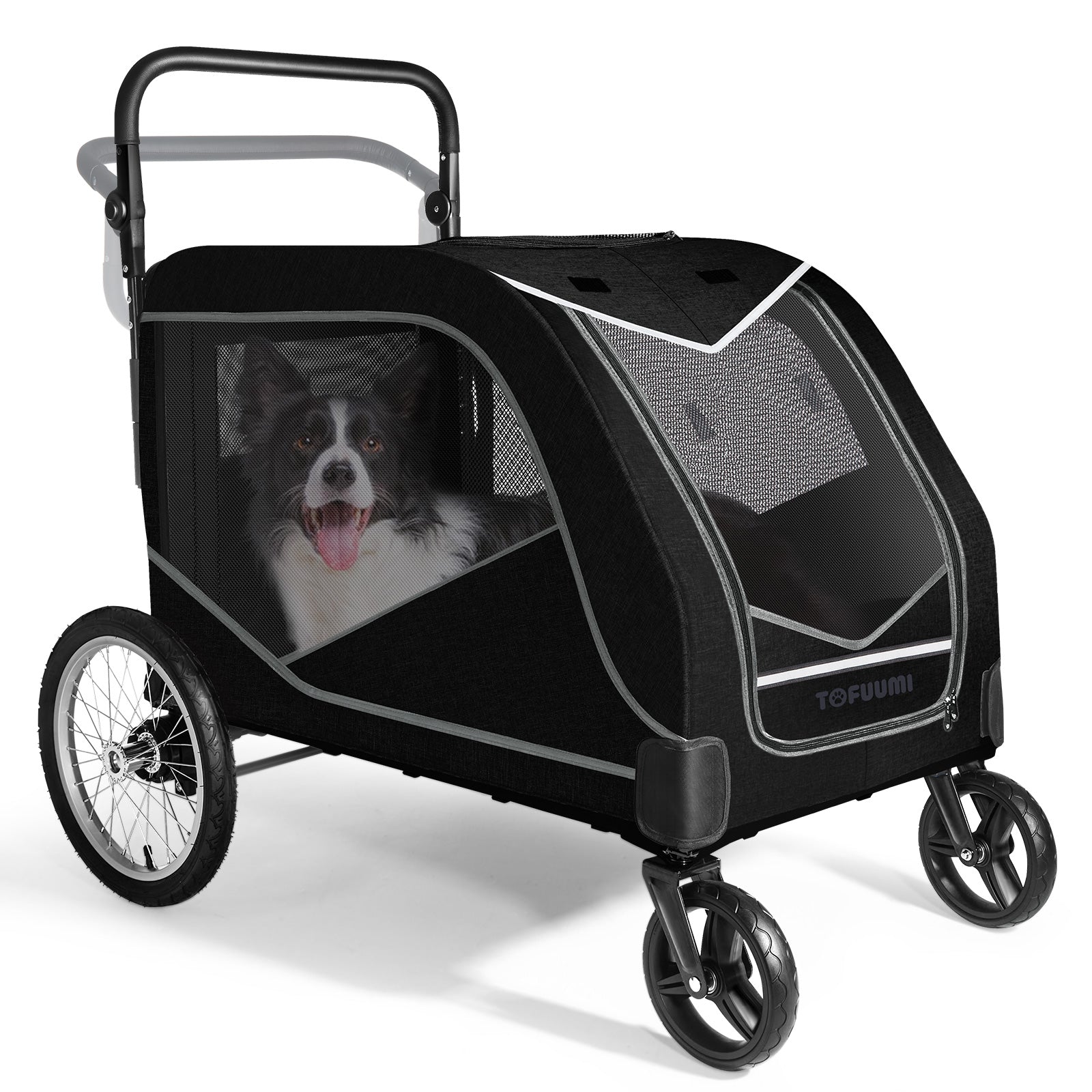 4 wheel large dog stroller