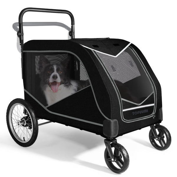 4 wheel large dog stroller