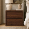 ARKANTOS 27" Modern Nightstand with 2 Drawers, Wide Solid Wood Bedside Table Night Stand, Side End Table for Sofa, Bedroom, Living Room, Office, Walnut
