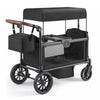 HARPPA Stroller Wagon for 2 Kids, 2 Seater Foldable Wagon Stroller with 5-Point Harness, Bench Seat, Outdoor Toddler Stroller