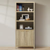 ARKANTOS 5 Shelf Bookcase with Doors Adjustable Shelf and Storage Cabinet