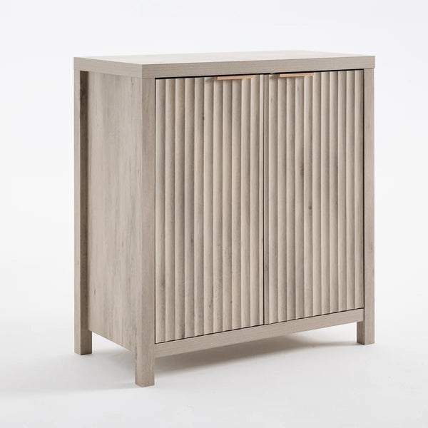 ARKANTOS Fluted Sideboard Buffet Cabinet with Storage & Adjustable Shelves, Farmhouse Coffee Bar Cabinets for Kitchen, Living Room, Entryway, Light Oak