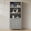 ARKANTOS 5 Shelf Bookcase with Doors Adjustable Shelf and Storage Cabinet