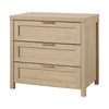 ARKANTOS Farmhouse Nightstand with 3 Drawers, Large Bedside Table Night Stand with Wood Handles, Wood Sofa Side End Table for Bedroom, Living Room