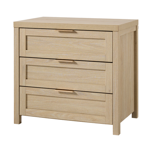 ARKANTOS Farmhouse Nightstand with 3 Drawers, Large Bedside Table Night Stand with Wood Handles, Wood Sofa Side End Table for Bedroom, Living Room