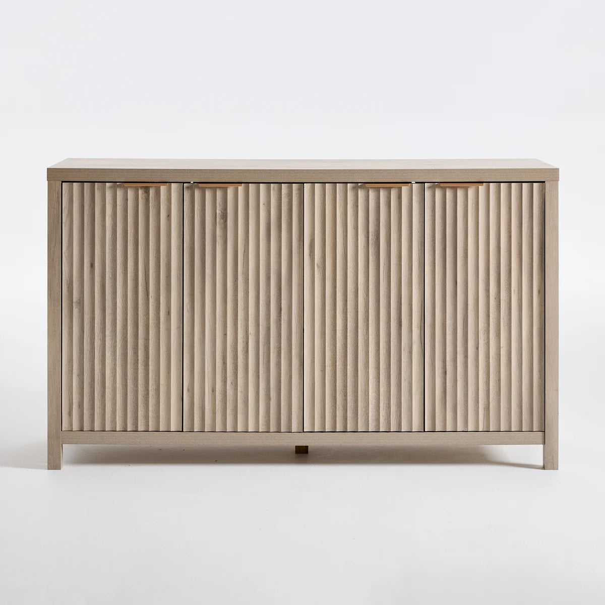 ARKANTOS Fluted Sideboard Buffet Cabinet with 4 Doors, 56