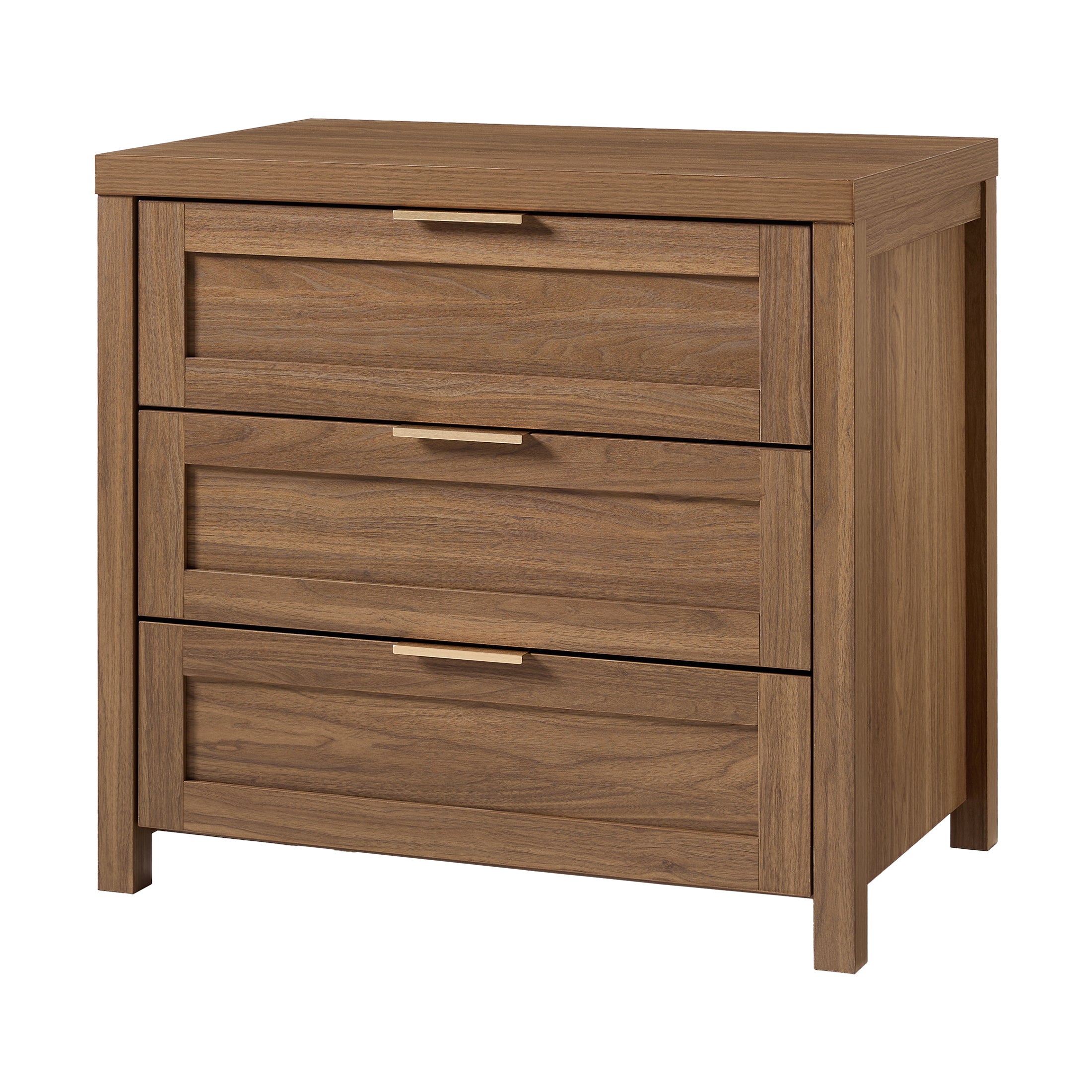 ARKANTOS Farmhouse Nightstand with 3 Drawers, Large Bedside Table Night Stand with Wood Handles, Wood Sofa Side End Table for Bedroom, Living Room