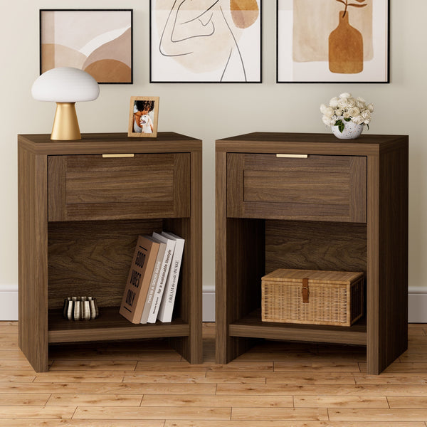 ARKANTOS Nightstand with Drawers Farmhouse Bedside Table for Bedroom