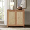 ARKANTOS Rattan Sideboard Buffet Cabinet, Farmhouse Storage Cabinet with Doors